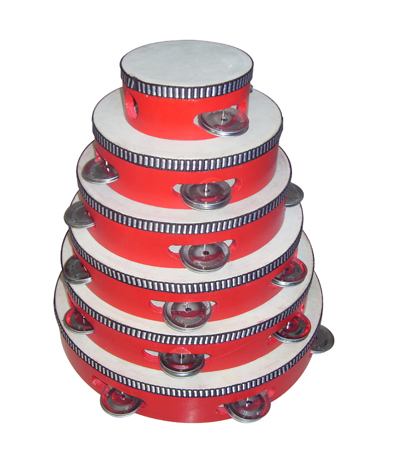 Red Tambourine set / Music Toy / Kids musical instruments / Promotion gift AG-TM6