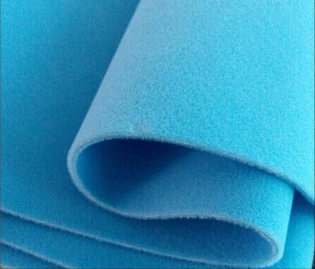 Sky blue cotton double sides flocking