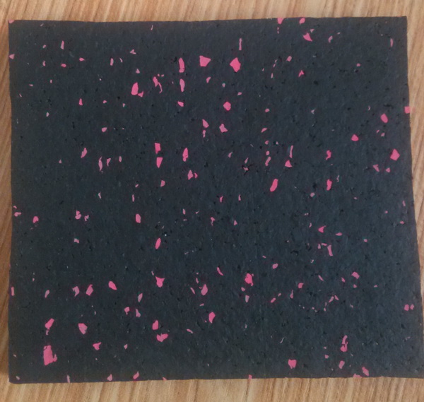 EPDM rubber sheet tiles/ rolls - bright red/pink flecks