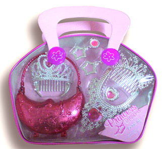 Kids favourite plastic toys beauty set with handbag,necklace ,earring.