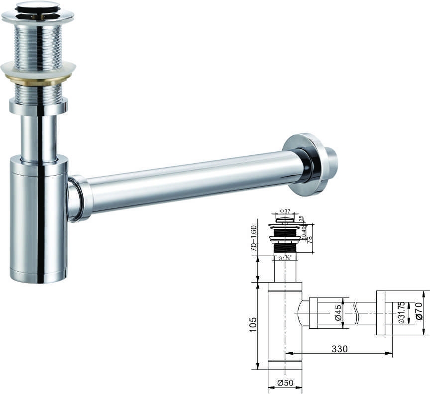 plumbing fitting,siphon and pop uo waste unit