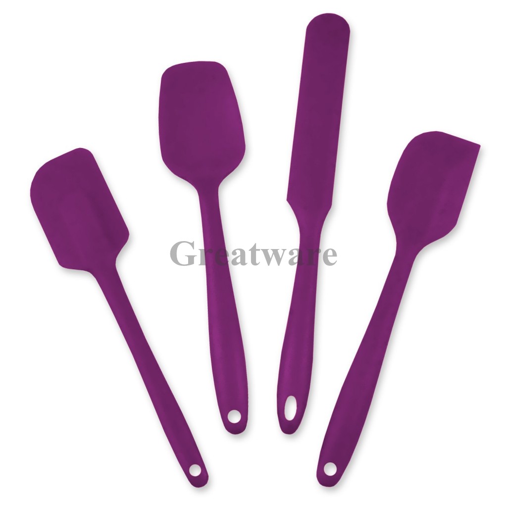 4-Piece Heat Resistant Silicone Spatula Set
