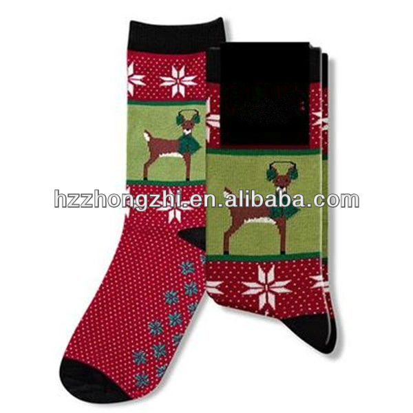 Hot sale children christmas crew sock