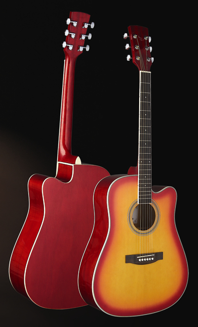 41inch Popular Whole Sapele vintage acoustic guitar/western guitar steel string OEM- TP-AG52-1