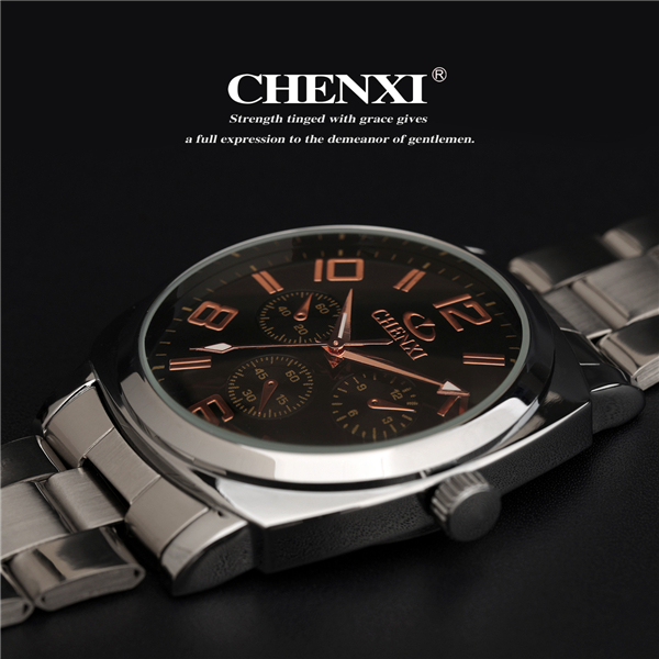Rose Gold 012C Golden Watch Original Branding Watches Japan Movement Stainless Steel Band Men Watch