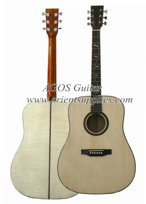 41inch Quality high end flame maple back Chinese Acoustic guitar Solidwood wooden guitar-AF4124