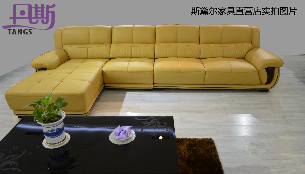 Genuine leather sofa home furniture h989
