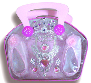 Hottest sell girls beauty set with cloth-shoes,fashion jewelry accessories Girls party dress set