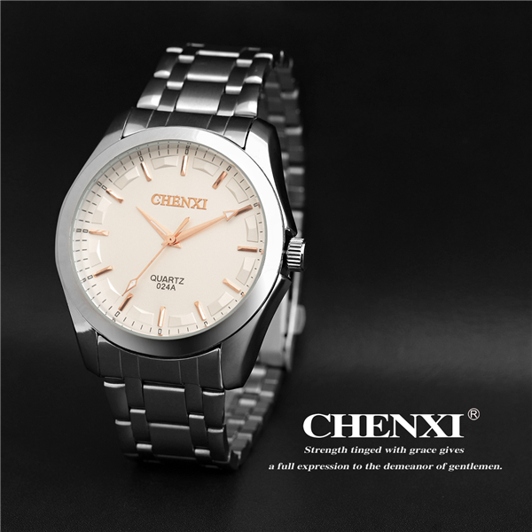 Rose Gold 024A Stainless Steel Wristwatches Men's Love Business Man Quartz Watch Wholesale China Watch Mens Watches