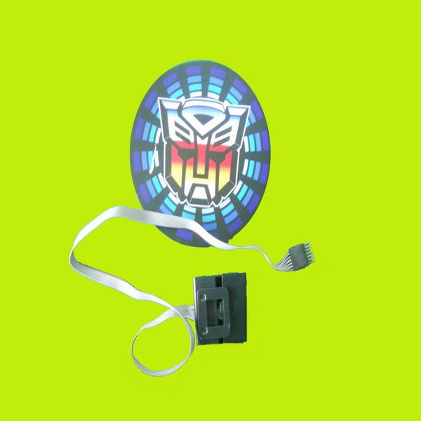 custom sound active party el t-shirt panel