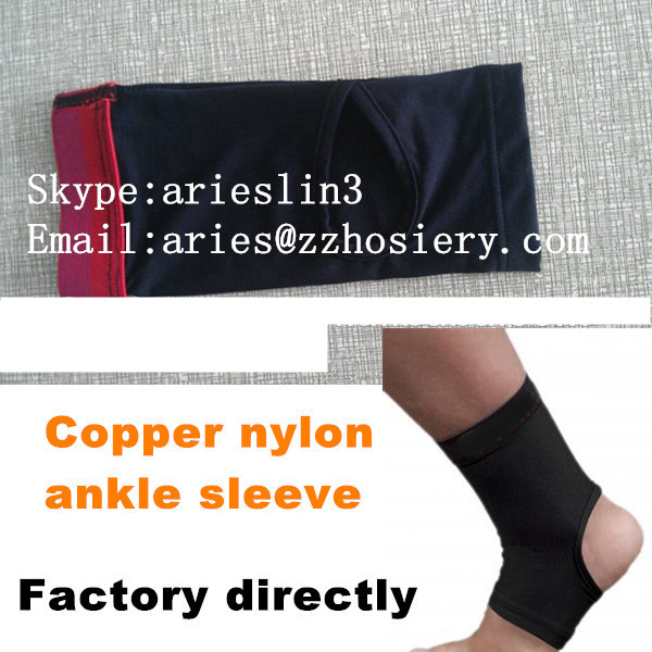 Compression Fit Copper Ankle Sleeve