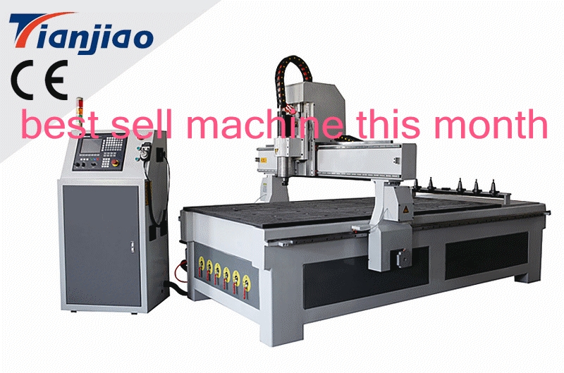 Linear tool change shape atc wood cnc router