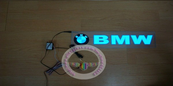 high bright flashing el car sticker/ car logo/ car badge