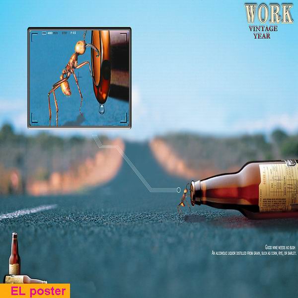 2014 high quality charming el advertising poster/ commercial poster/ custom poster