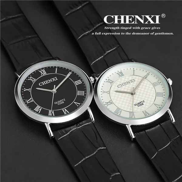Fashion Watch Supplier in China Cheap Price Wristwatches Unisex Rose Gold Leather Watch Quartz Men Watch