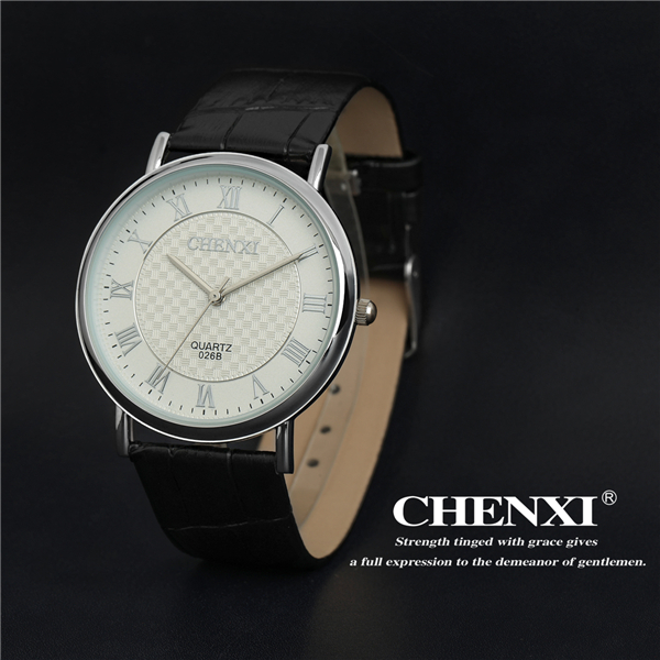 Fashion Watch Supplier in China Cheap Price Wristwatches Unisex Rose Gold Leather Watch Quartz Men Watch