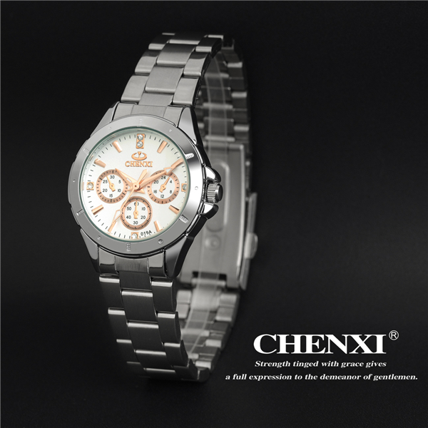 Rose Gold 019A61D 2 Colors Available Black White Wristwatches Man New Women's Watch Couples Lovers Gift Watch