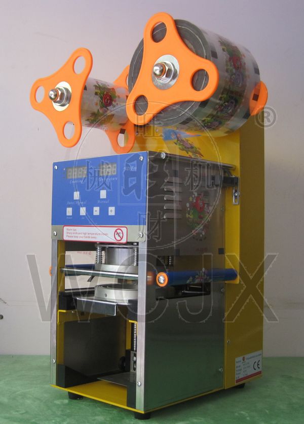 WCS-F08 full auto plastic cup sealing machine/cup sealer/cup lid sealing machine/plastic film sealer