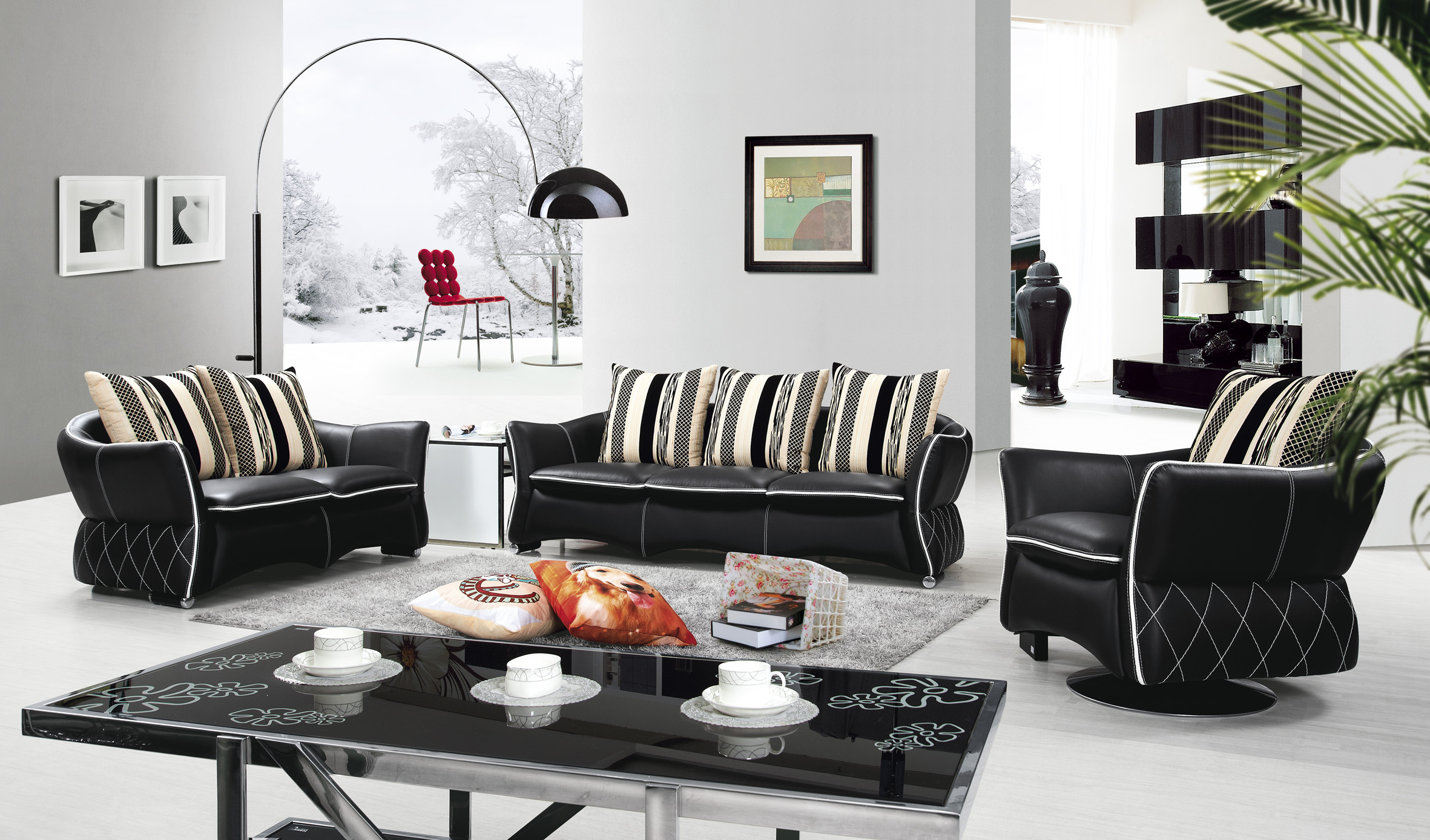 Living room furniture sofas corner sofa h936 1+2+3