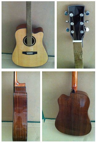 41inch OEM Top level solidwood vintage cutaway acoustic guitar/western guitar steel string sale-TP-AG61
