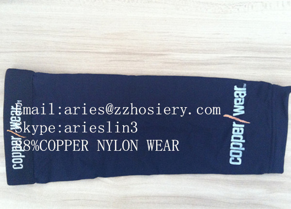 Antibacterial 88%Nylon Copper Compression Elbow Sleeve