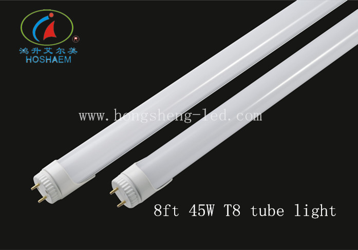 8ft led tube light with G13 bi-pin single pin FA8 or R17D,ROHS CE certification t8 led fluorescent tube
