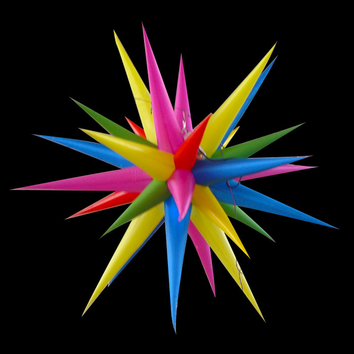 Multicolored Inflatable Air Star with LED Light, Event and Party Decoration Star