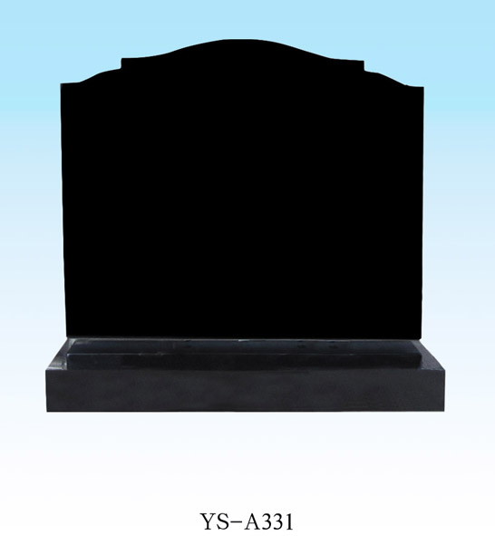 American Style black headstone