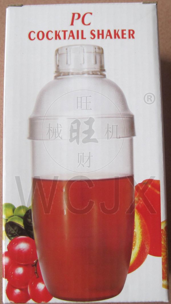 530ml cocktail shaker/ pc shaker/ bar shaker/ protein shaker/ resin shaker