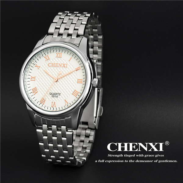 Rose Gold 051A Men Watches 2015 Wholesale Price Big Watch Couples Watch Big Watch for Men Stainless Steel Wrist Watch