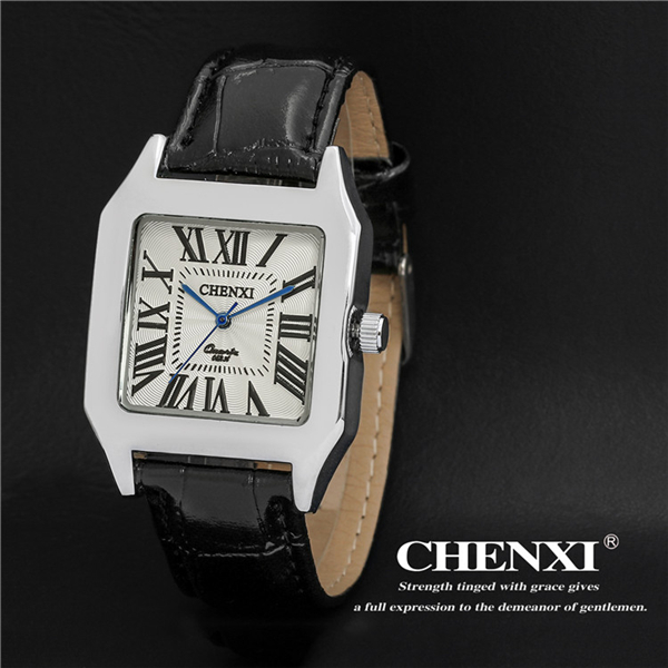 L052ST10 Square Dial Tank Shape Wristwatches Unisex Men's Roman Number Watches Ladies Leather Watches for Lady