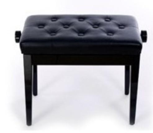Adjustable Solidwood Single Piano stool with 10 button leather cover design PS5
