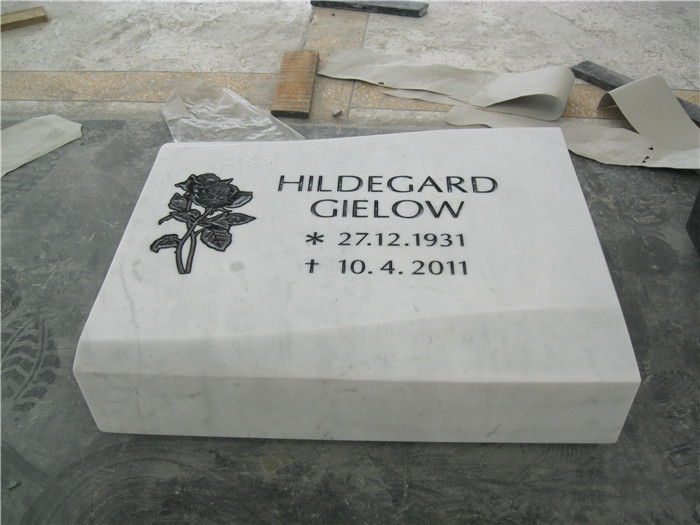 white granite flower monuments
