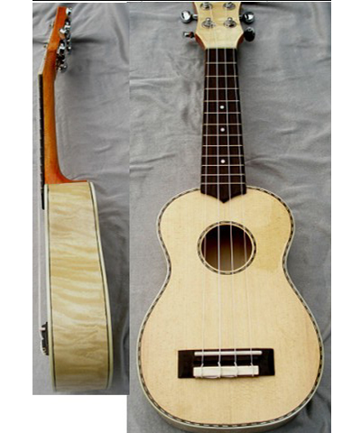 21" concert Ukulele flamed maple solidwood four string guitar high quality AGUL16