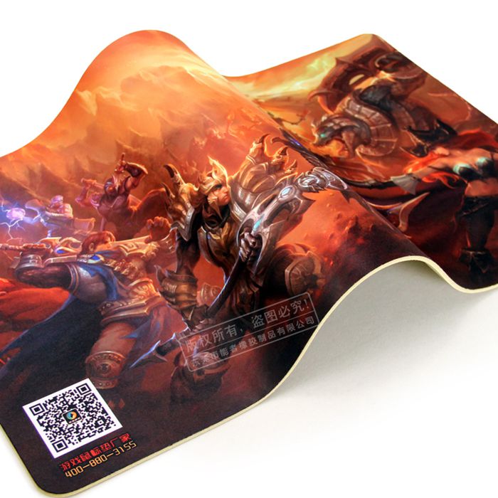 fabric rubber colorful mouse pad, cool printed mouse pad, boys' big game mouse pad