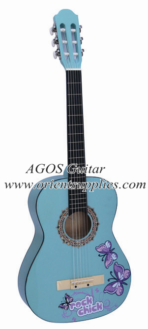 34inch Basswood guitar with decal Classical guitar Wooden guitar Toy guitar polished CG3410A-D
