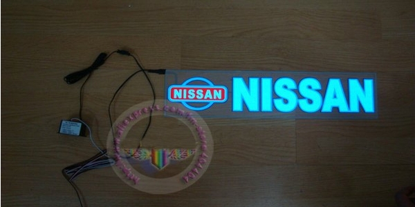 high bright flashing el car sticker/ car logo/ car badge