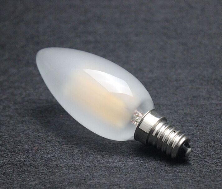 VINTAGE C35 E12/E14 LED CANDLE LIGHT 2W 4W FROSTED MILKY GLASS 120V 230V