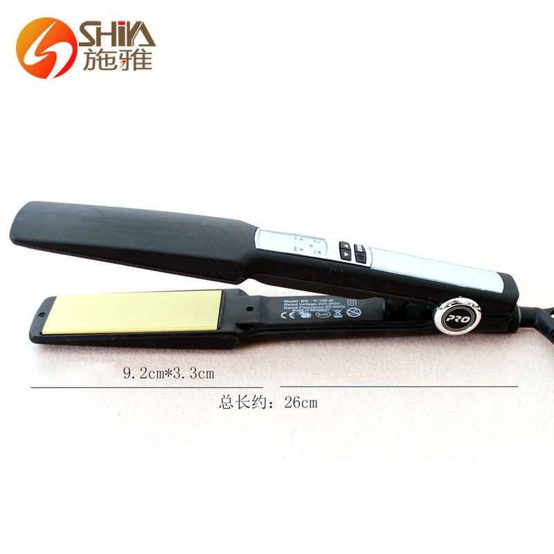 Ceramic coating Hair Flat Iron Straightener LED and LCD Display Black SY-002
