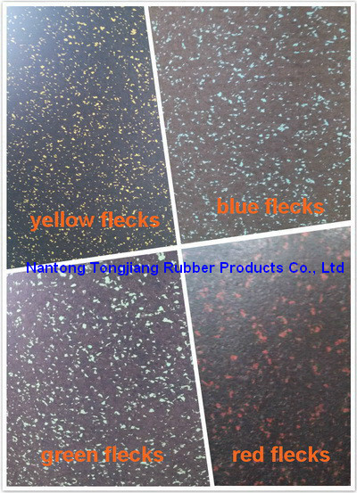Color flecks EPDM rubber flooring mat for gym