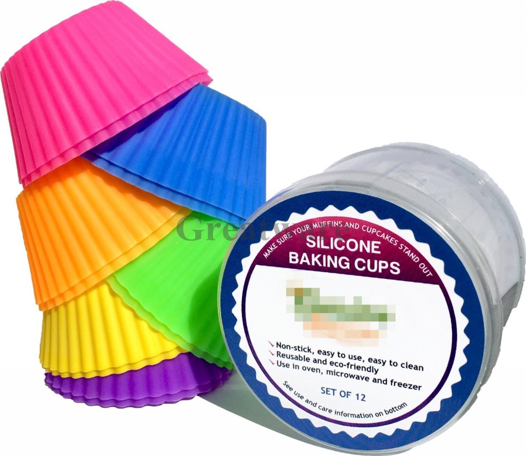 Silicone Muffin Cupcake Baking Cups Set of 12