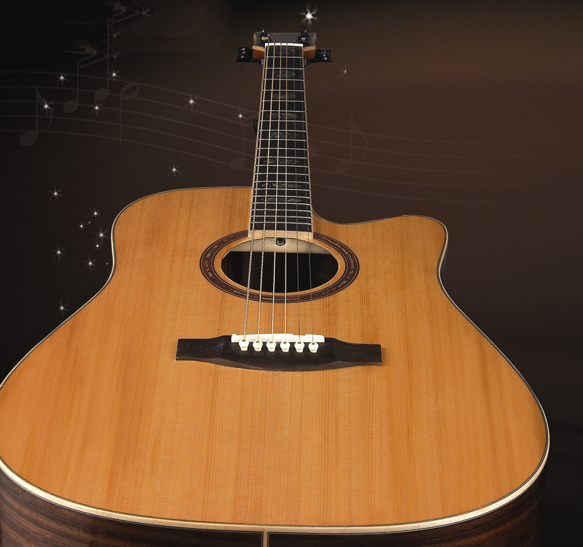 41inch Top level high quality Korean Pine solidwood acoustic guitar matt color wholesale AG519