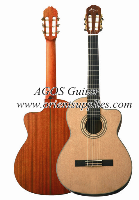 39inch Cutaway Bleach Spruce Top Sapele back&Side Classical guitar CG3921C-BR