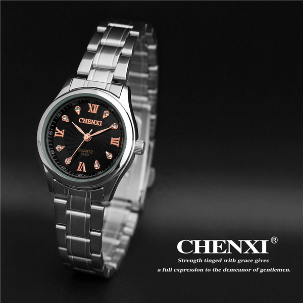 Rose Gold 010D07J Wrist Watches Men Stainless Steel Watch for Couple Black White Gift Watch for Lover