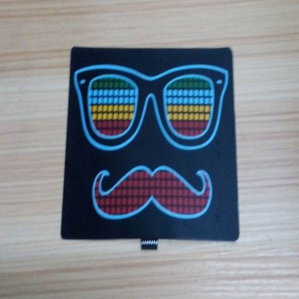popular customized cute el t-shirt panel/ el glowing panel with velcro