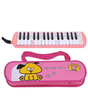 Children/Kids toy OEM Colorful 32 key Melodica with leather box-AGME32A-3