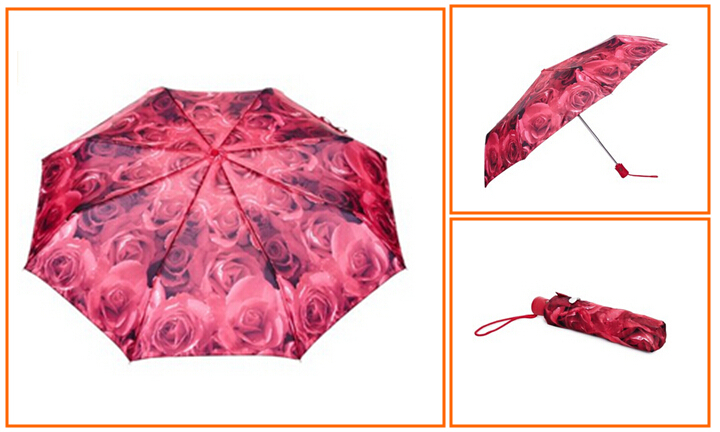All Over Rose Printing Umbrella