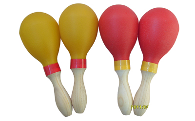 Plastic maracas with wood handle / Music Toy / Orff instruments / Promotion gift AG-PS7-1