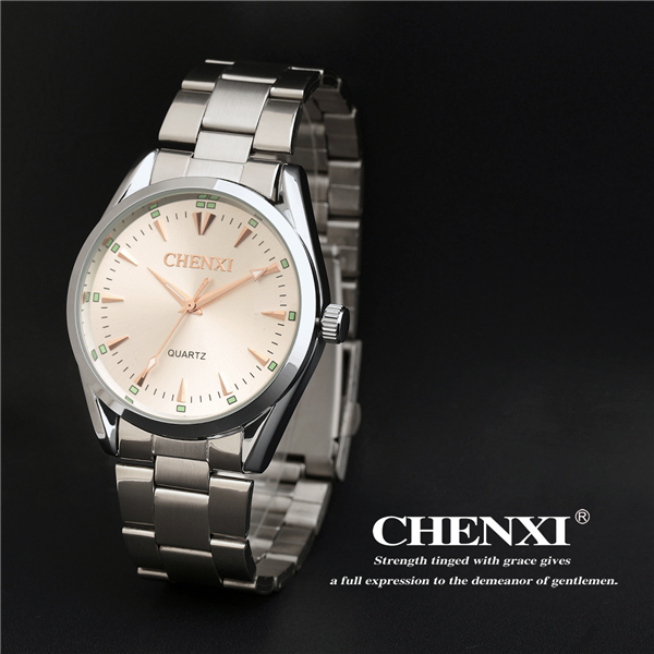 China Watch Supplier Black White Color Couples Watch Stainless Steel Rose Gold Watch New Cheap Price