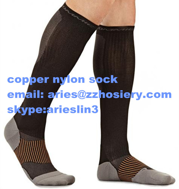 Nylon Copper Compression Sports Sock